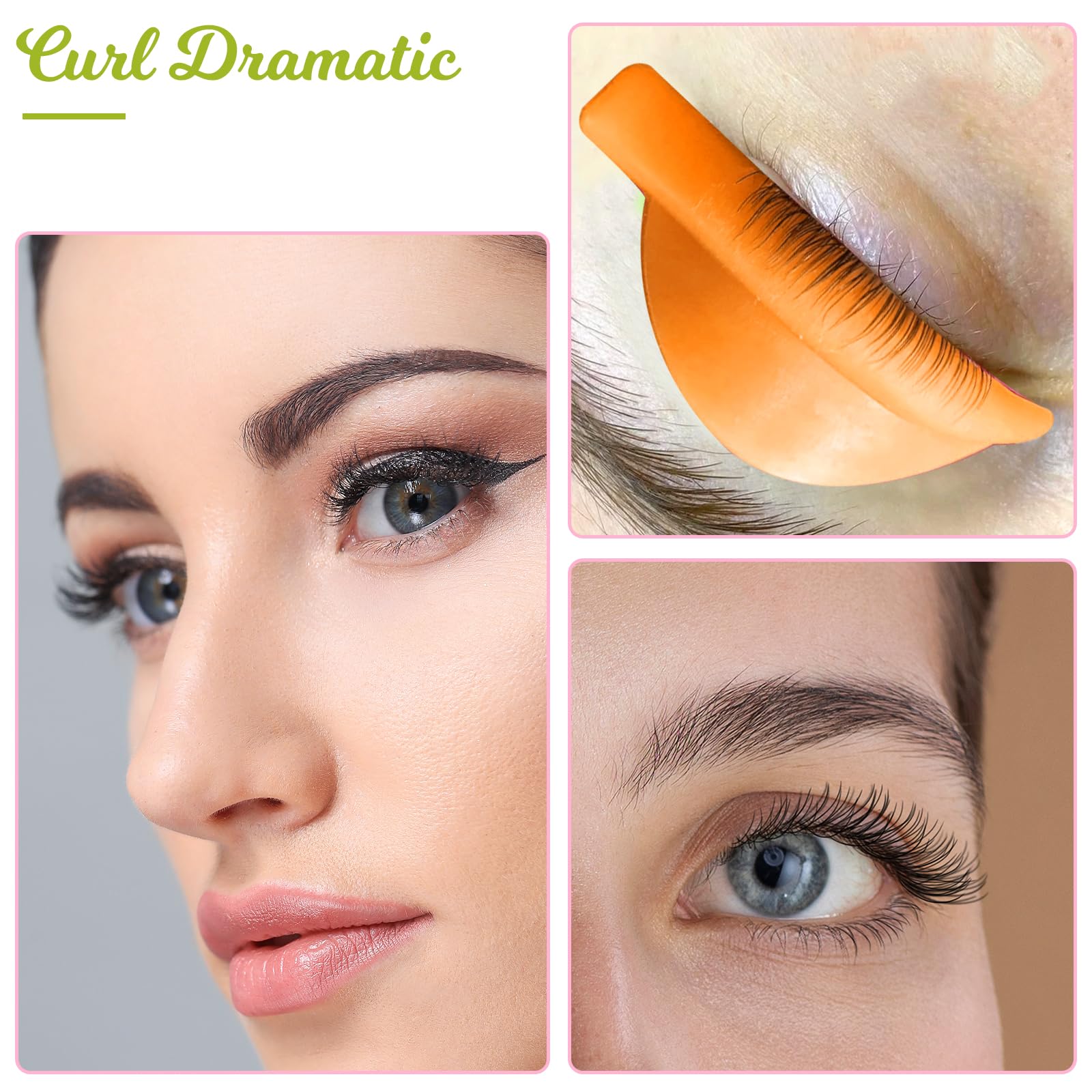 Подушечки для завивки вій WLLHYF Lash Lift Shield Silicone Lash Lift Lamination Pad 10 шт/5 розмірів C Curl Помаранчевий, фото №5