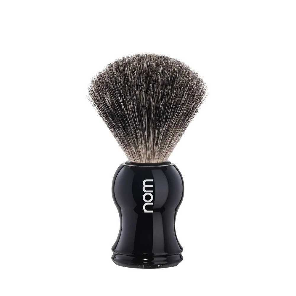 Помазок для бритья Nom Gustav Pure Badger Hair Black, фото №1