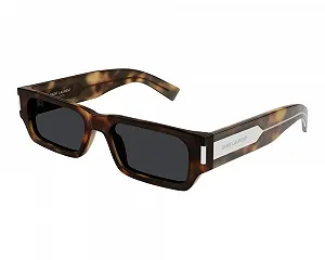 Унисекс солнцезащитные очки Saint Laurent SL 660, Havana Crystal Black, 54, разноцветные - Фото 1