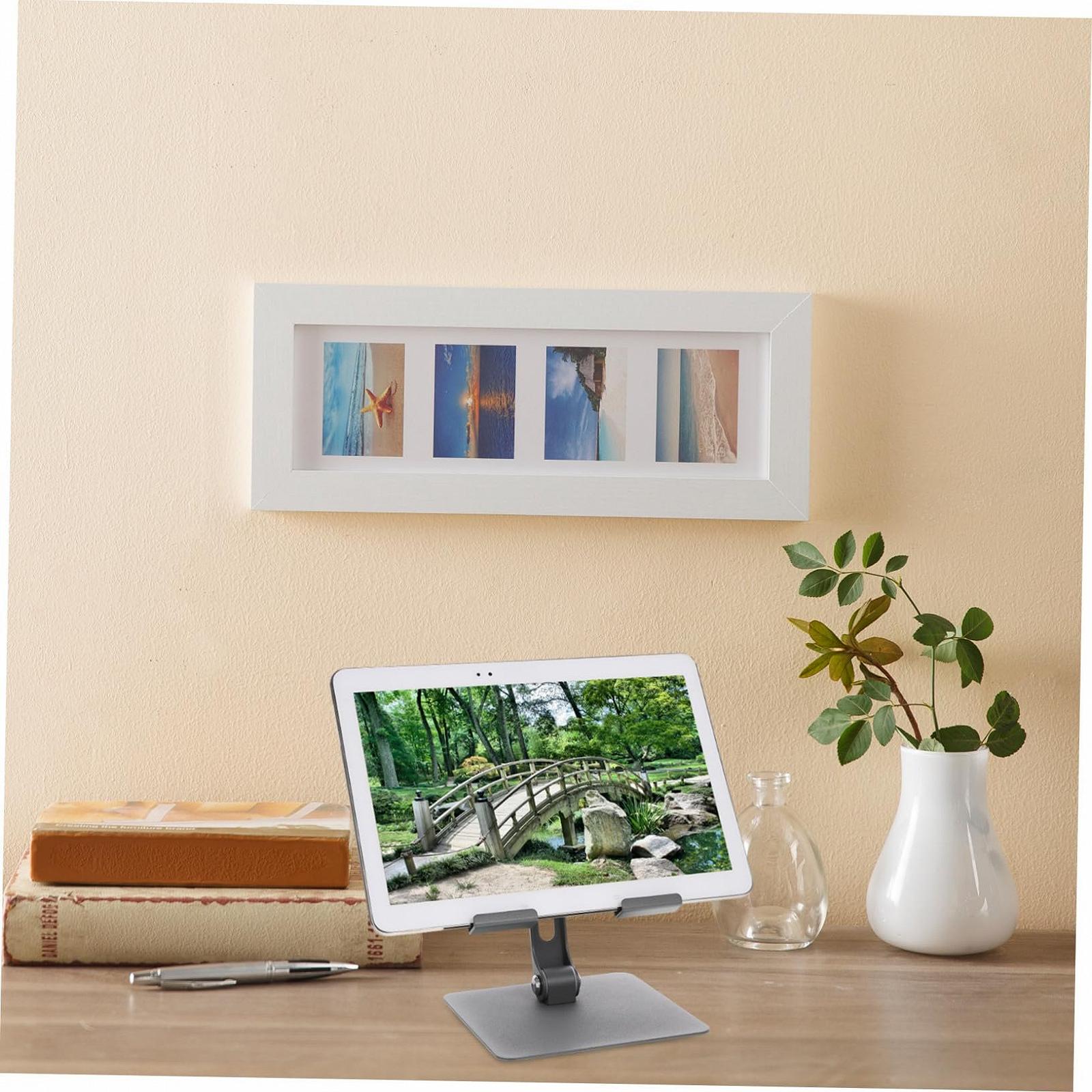 Регулируемая металлическая подставка для планшета, складная, нескользящая, регулируемая по высоте, универсальная подставка для телефона и ноутбука, эргономичная, фото №5