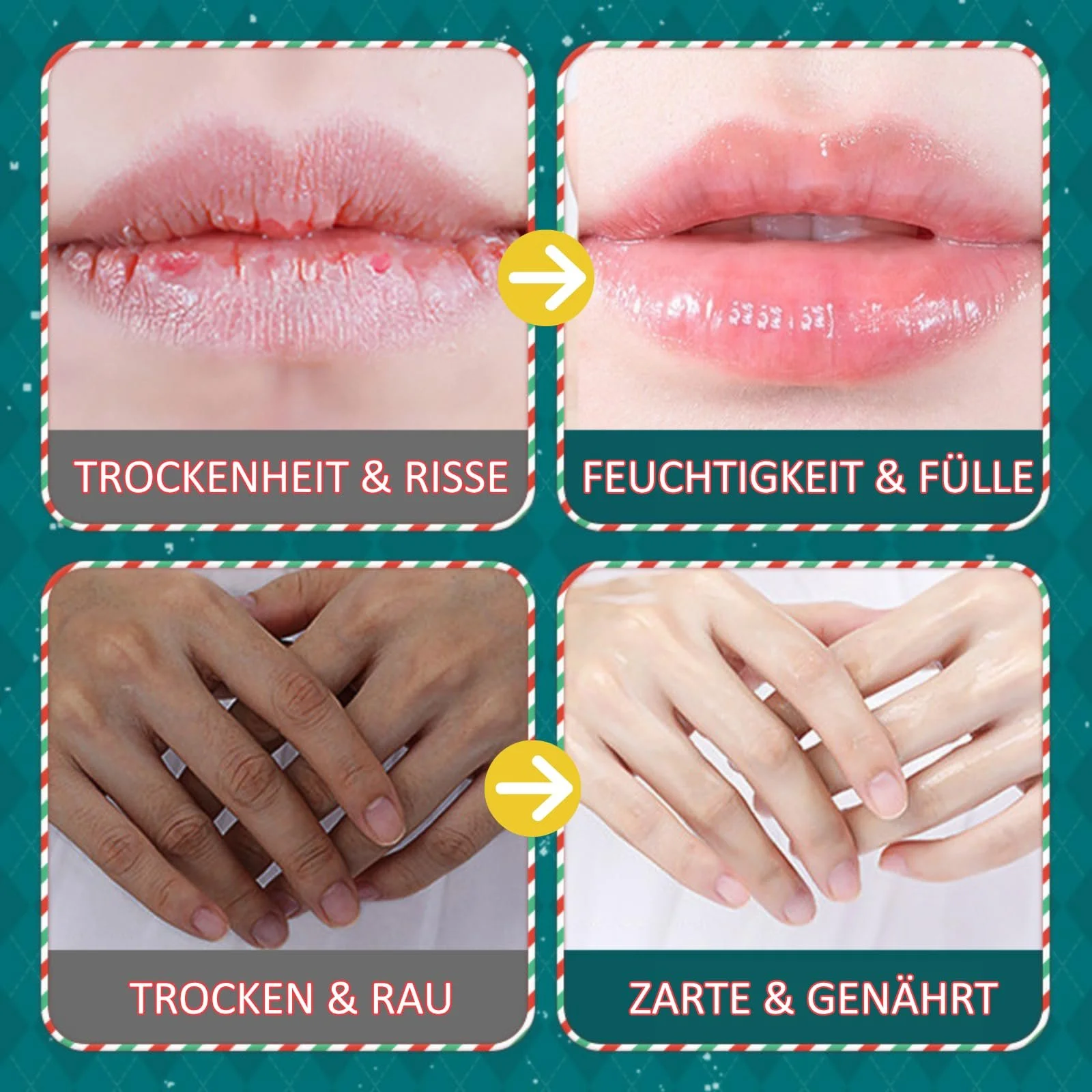 Набор Mini Handcreme Handcream & Lipblam Weihnachten - 8 шт. (4 крема для рук и 4 бальзама для губ), фото №6 Набор Mini Handcreme Handcream & Lipblam Weihnachten - 8 шт. (4 крема для рук и 4 бальзама для губ), фото №6