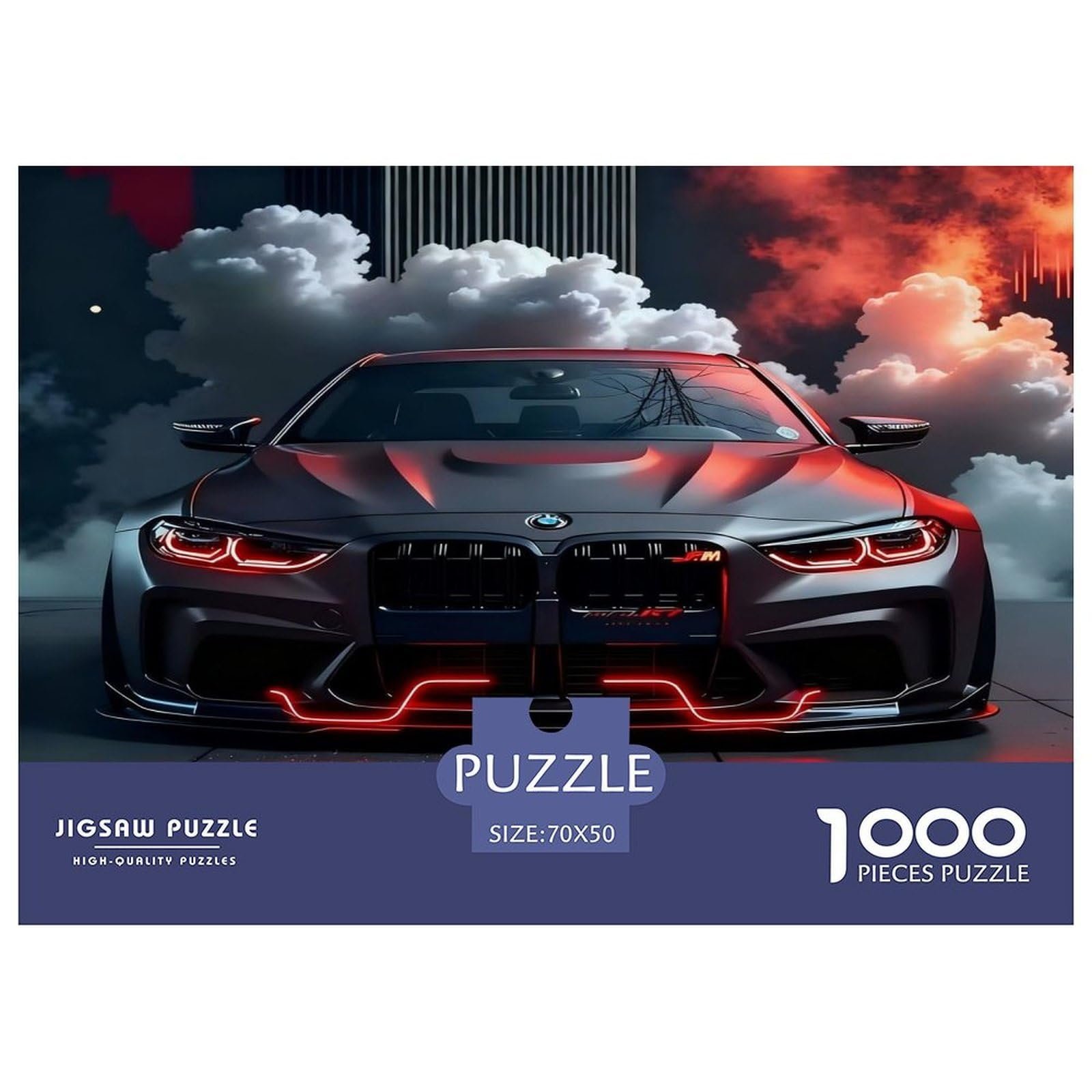 Пазл Красный спортивный автомобиль 1000 деталей 70 x 50 см красный, фото №1
