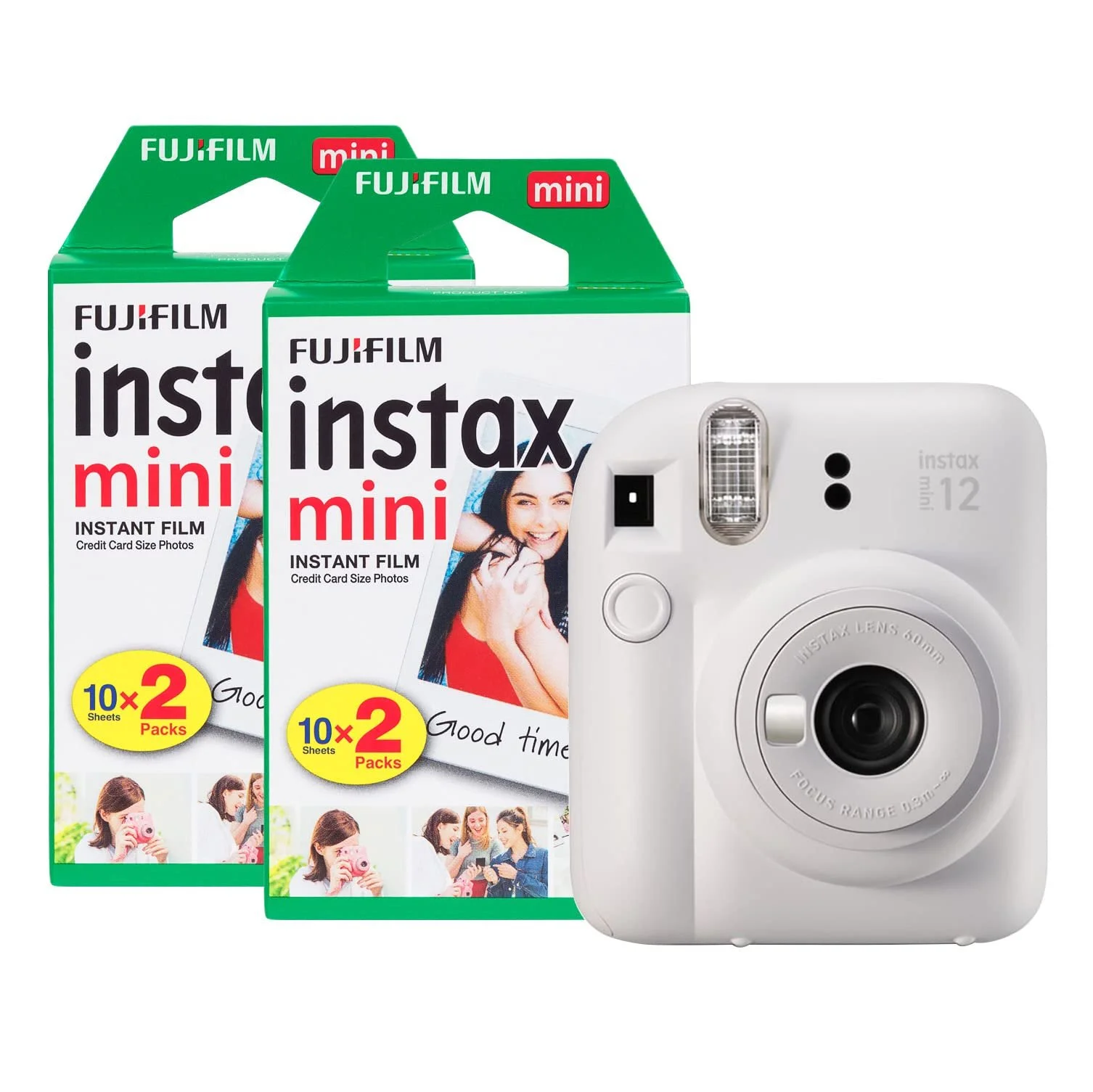 Фотоаппарат мгновенной печати Fujifilm Instax Mini 12 с 40 снимками Sound White, фото №1
