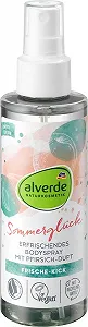 Набор для ухода за телом alverde Natural Cosmetics: Спрей для тела Fresh Spray Summer Happiness с ароматом персика (150 мл) + Лосьон для тела с органической облепихой и органической ванилью Увлажняющий лосьон для тела - Фото 1