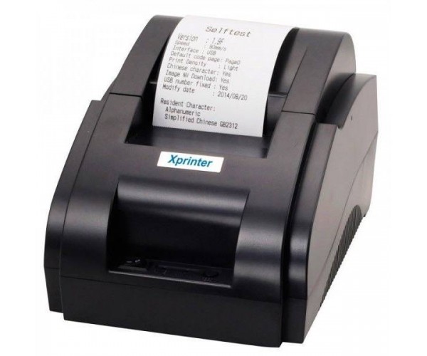 Друкарка чеків Xprinter XP-58IIZ термодрук 90 мм/с стрічка 58 мм USB чорний, фото №5