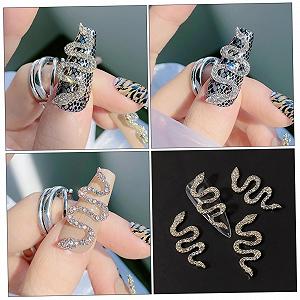 Прикраса для нігтів у вигляді змії Housoutil, 3D synthetic.ua - Фото 1