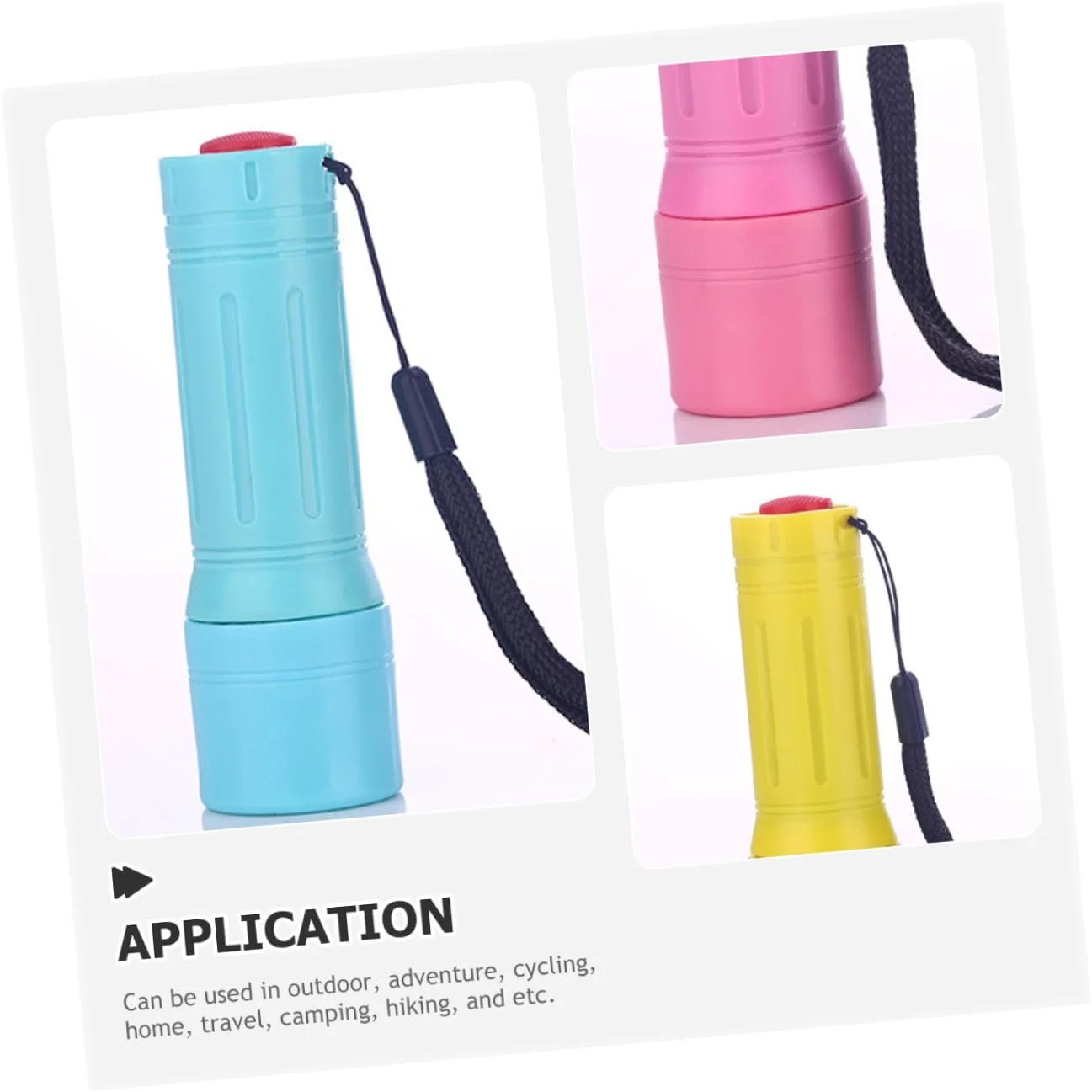 Міні LED ліхтарик з ручкою 12 шт. Компактний та ударостійкий для кемпінгу, походів, весільних подарунків. В комплекті шнурок. Різні кольори, фото №4