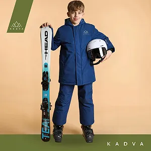 Детская лыжная куртка с капюшоном KADVA SKIRO JR Водонепроницаемая и ветрозащитная с капюшоном synthetic.ua - Фото 1