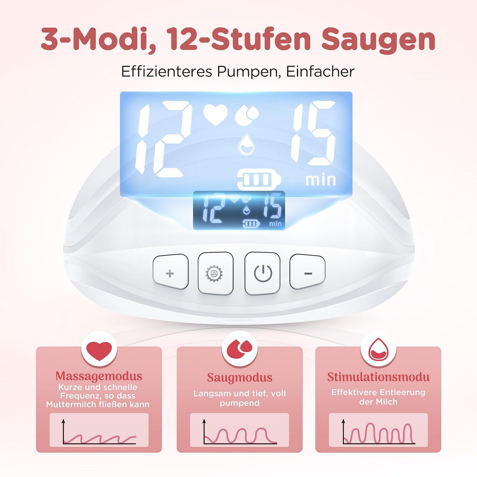 Молокоотсос электрический портативный Hands-Free Jheppbay All-in-one, безболезненный, без BPA, с фланцем 17/19/21/24 мм, 2 шт. в упаковке, фото №7 Молокоотсос электрический портативный Hands-Free Jheppbay All-in-one, безболезненный, без BPA, с фланцем 17/19/21/24 мм, 2 шт. в упаковке, фото №7