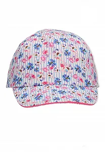 Бейсболка Sterntaler с цветами для девочек синяя synthetic.ua - Фото 1
