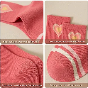 Шкарпетки тенісні Кольорові з сердечками Жіночі 38-42 synthetic.ua - Фото 1