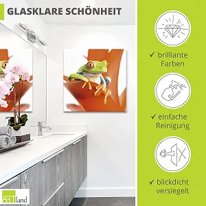 Скляна картина ARTland T5XA Природа Тварини Жаба 30 x 30 см synthetic.ua - Фото 1