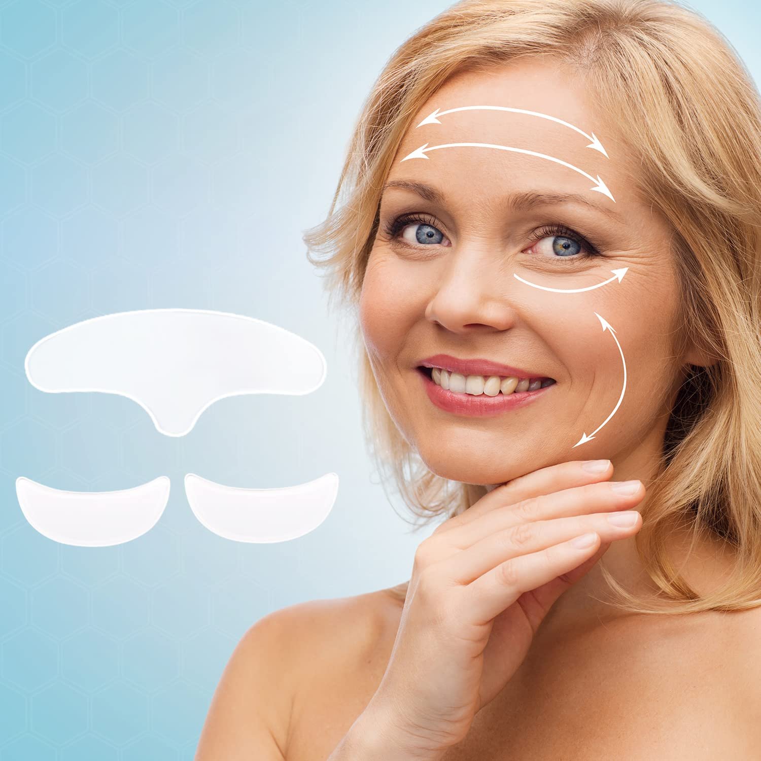 Набор патчей от морщин для лица MFUOE, 3 шт., патч для лба, патч для глаз, силиконовый патч, фото №5 Набор патчей от морщин для лица MFUOE, 3 шт., патч для лба, патч для глаз, силиконовый патч, фото №5