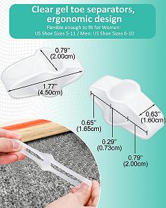 Корректор большого пальца стопы гелевой разделитель для пальцев ног с 2 петлями для женщин с целью облегчения боли synthetic.ua - Фото 1