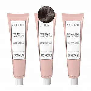 Стійка фарба для волосся COLOR.IT by BM 7.1 Середній Попелястий Блонд, 3 x 100 мл - Фото 1