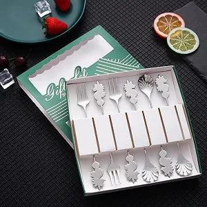 Ложка та виделка з нержавіючої сталі 304 CartooCake десертна synthetic.ua - Фото 1