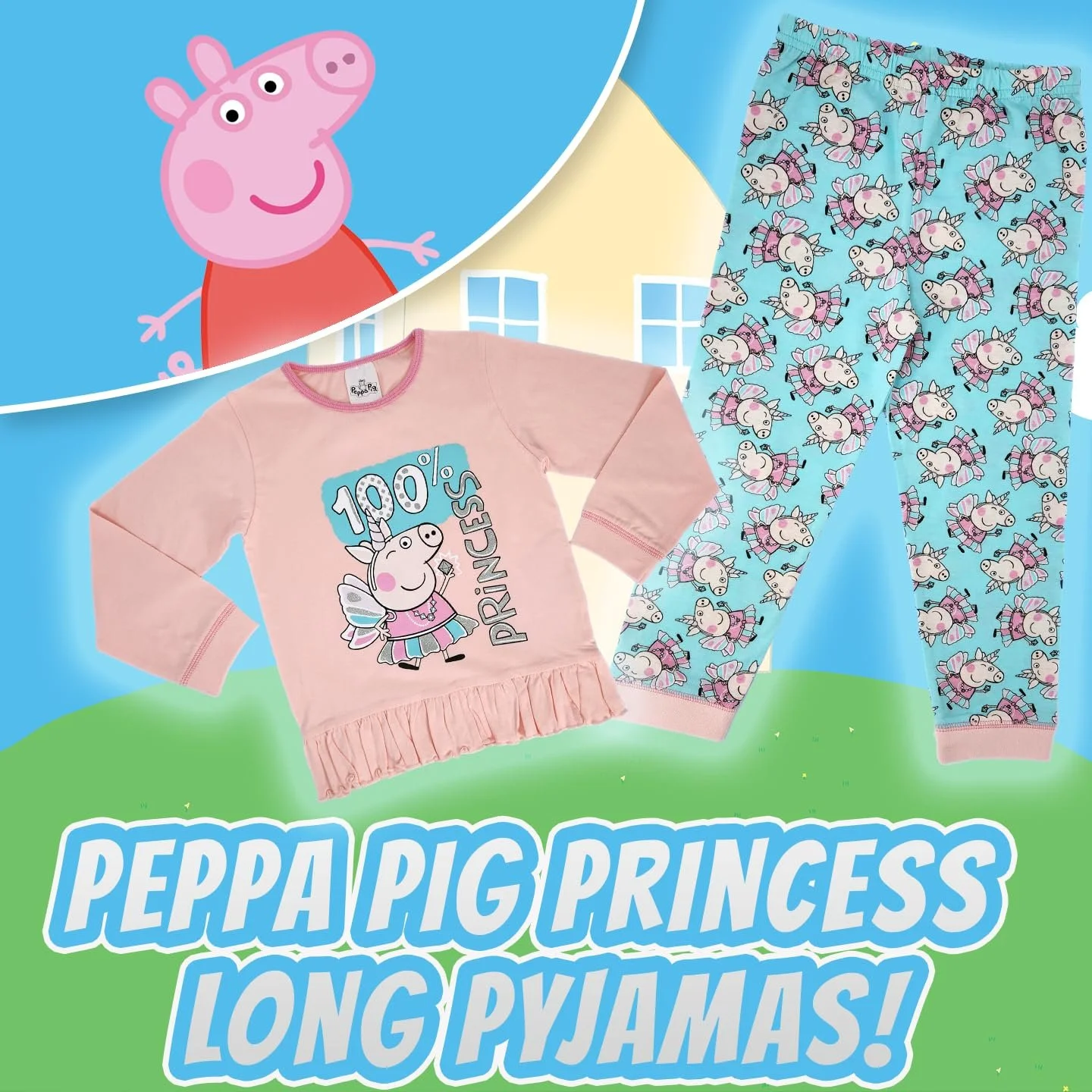 Пижамный комплект Peppa Pig Хлопок 100% Длинный 18 месяцев - 7 лет, фото №3 Пижамный комплект Peppa Pig Хлопок 100% Длинный 18 месяцев - 7 лет, фото №3