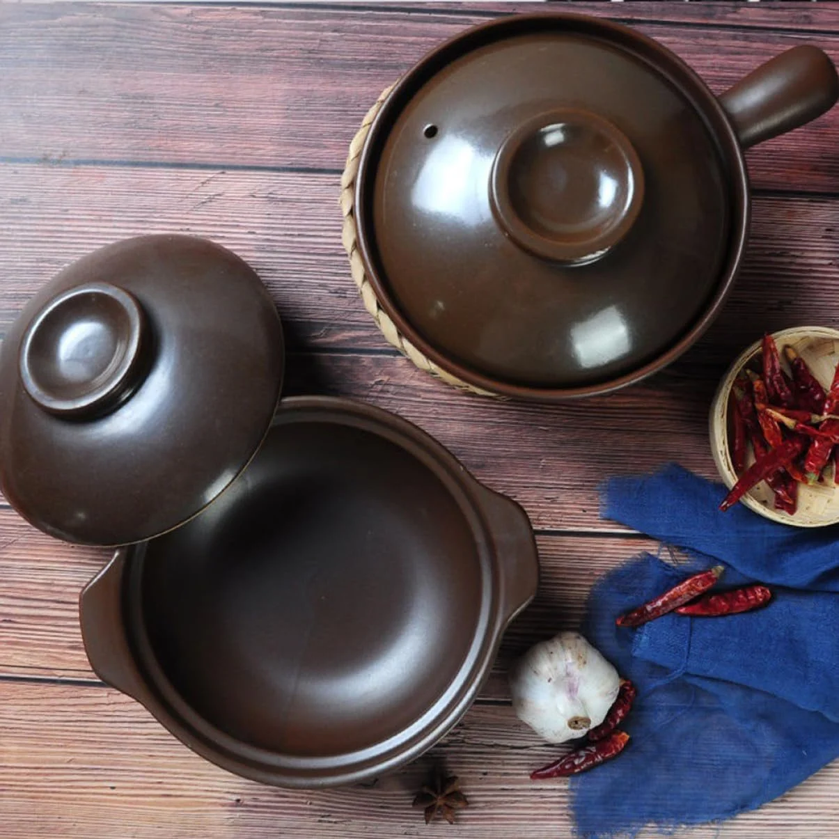 Керамическая кастрюля для супа VALICLUD с боковыми ручками термостойкая, фото №9