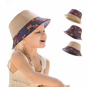 Панама Glücksvogel детская хлопковая с широкими полями UPF 50+ принтованная воздухопроницаемая synthetic.ua - Фото 1