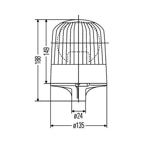 Проблисковий маячок HELLA 2RL 007 551-001 для AEBI MACK SCANIA BOMAG CASE IH FENDT, фото №2