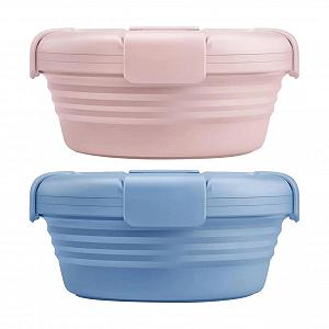 Миска складна Generic силіконова харчова для кемпінгу 18 x 18 x 8 см - Фото 1
