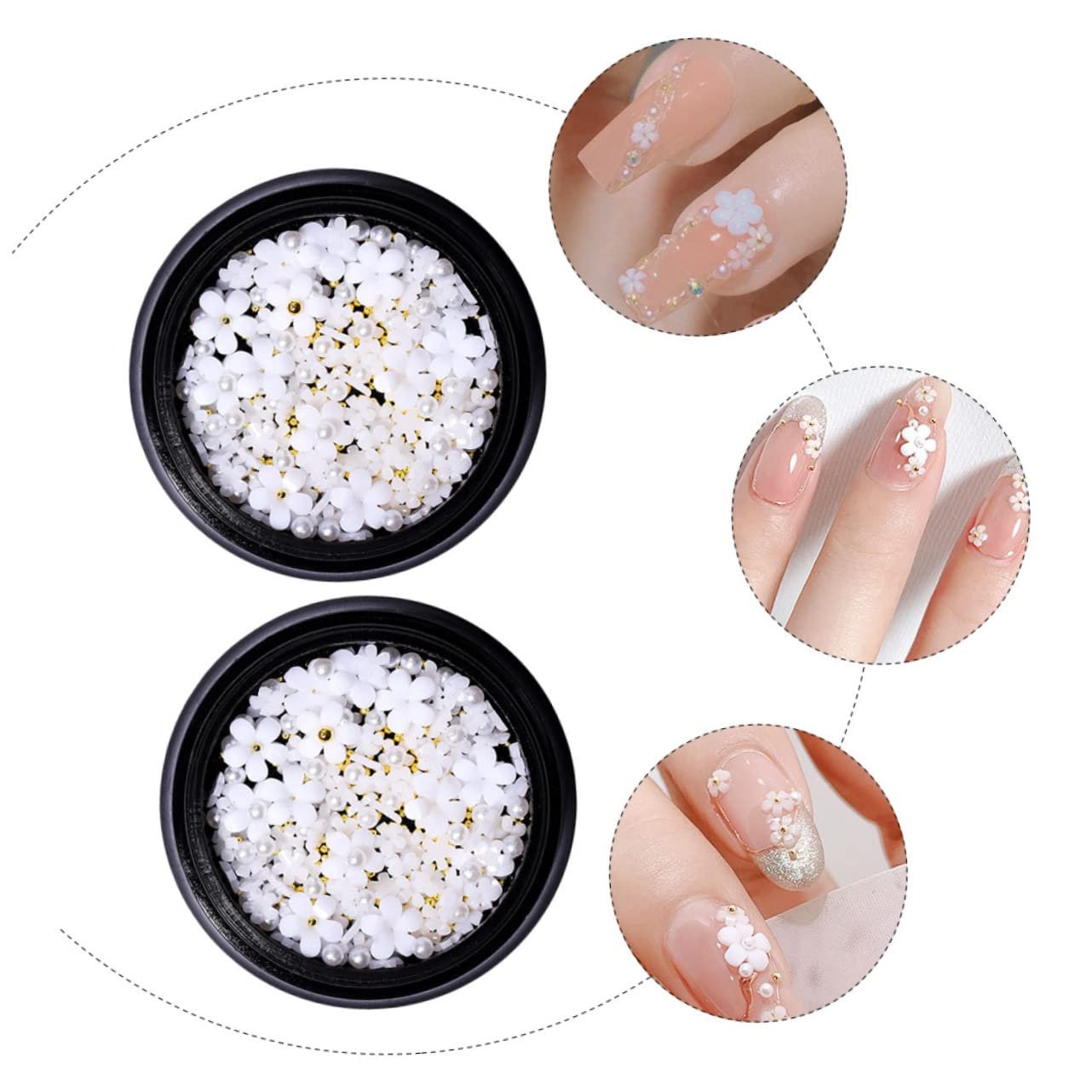 Квіти з п'ятьма пелюстками з білої смоли, фото №3