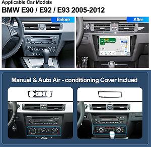 Штатная автомагнитола CAMECHO для BMW 3 Series E90 E91 E92 E93 2005-2011 / 9" / Сенсорная / 2/64Гб / Android 12 / Apple CarPlay / Android Auto / Bluetooth / WI-FI / GPS / FM / USB synthetic.ua - Фото 1