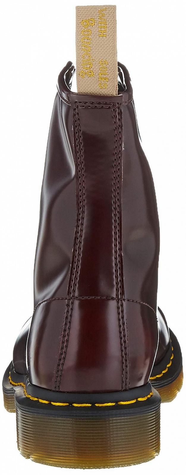 Черевики Dr. Martens 1460 Vegan Cambridge Brush Вишнево-червоний, фото №3