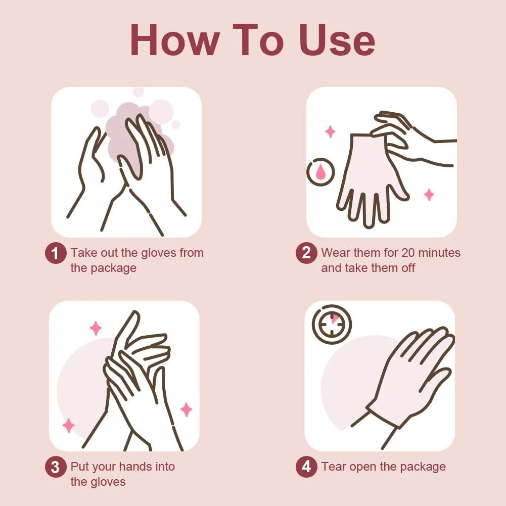 Маска для рук AOGOE Зволожуючі рукавички 6 пар, фото №5 Маска для рук AOGOE Зволожуючі рукавички 6 пар, фото №5