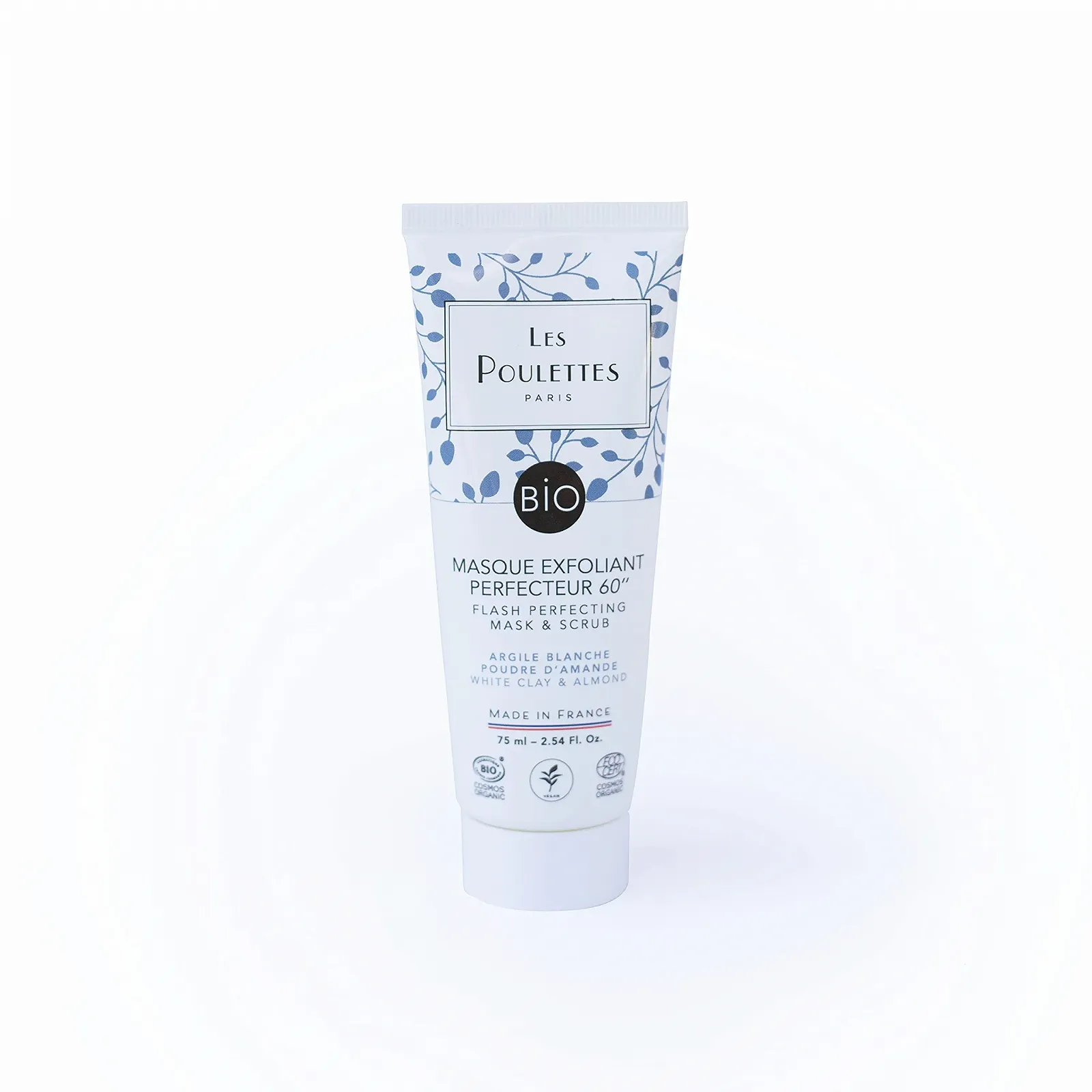 Маска для лица Les Poulettes Отшелушивающая Organic Белая Глина и Миндальный Порошок 75 мл, фото №1
