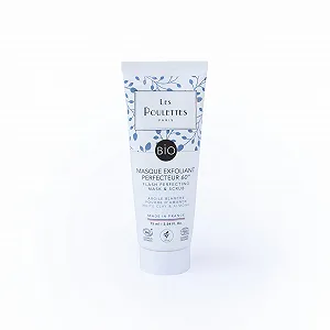 Маска для обличчя Les Poulettes Відлущувальна Organic Біла Глина та Мигдальний Порошок 75 мл - Фото 1