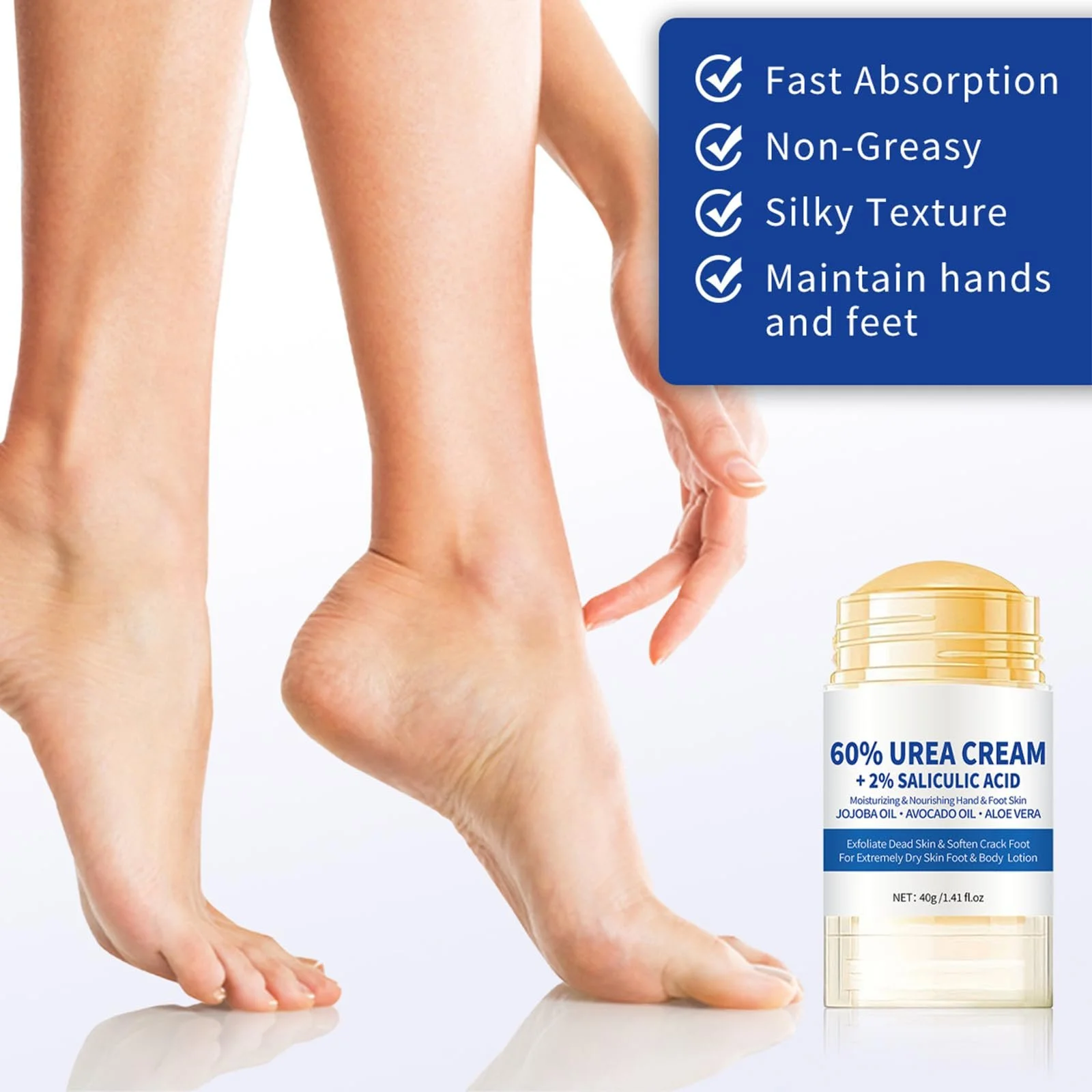 Крем для ног увлажняющий против трещин с мочевиной 60% 2 шт., фото №6