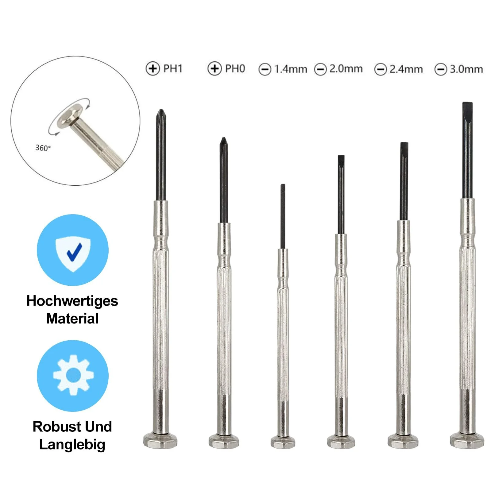 Набір 6 шт. Mini Викрутки Для окулярів Для годинників, фото №5