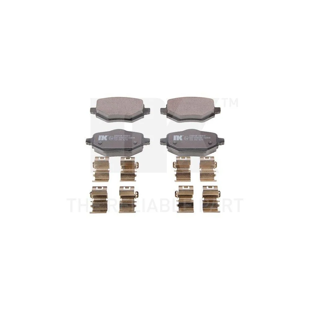 Комплект гальмівних колодок, дискове гальмо NK 2299108 для CITROËN OPEL PEUGEOT VAUXHALL DS, фото №1