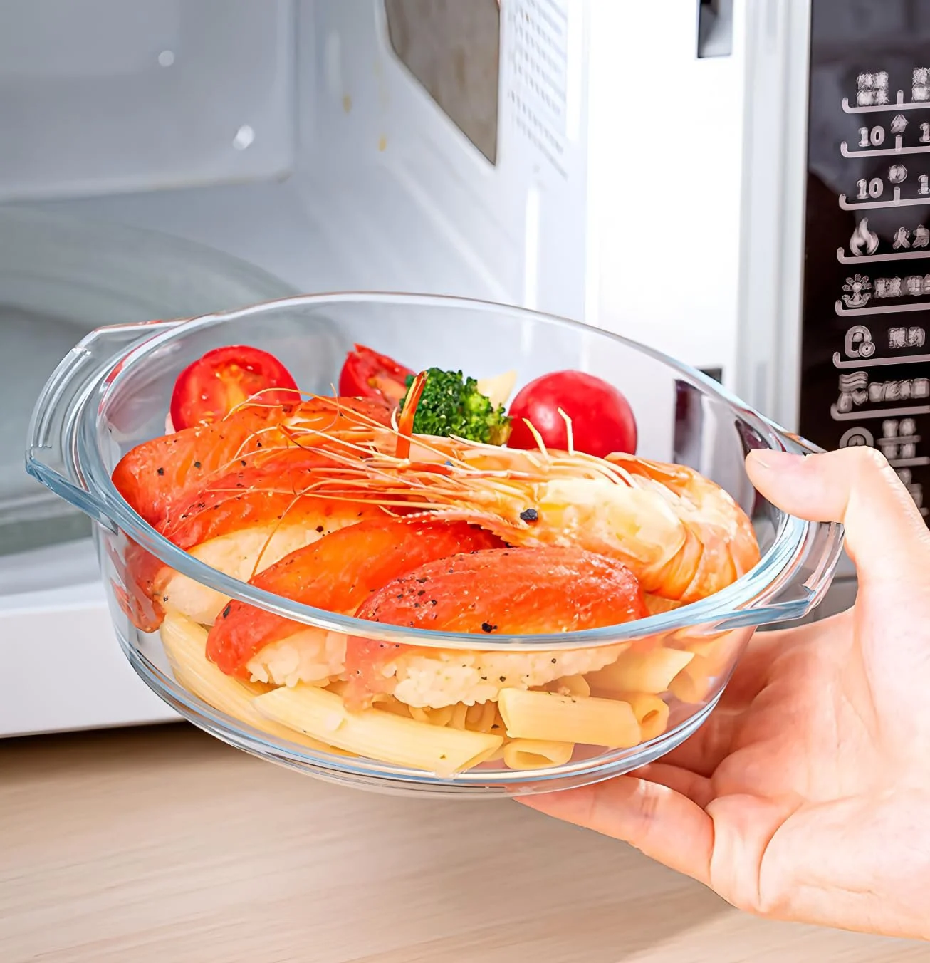 Форма для запікання скляна Кругла з кришкою 25.7 см 2000 мл, фото №8