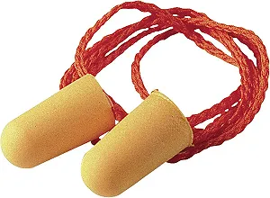 Одноразові беруші 3M 1110 зі шнурком / 100 пар / Помаранчеві - Фото 1