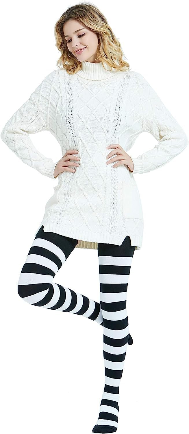 Женские носки DRESHOW выше колена, полосатые, высокие, фото №6