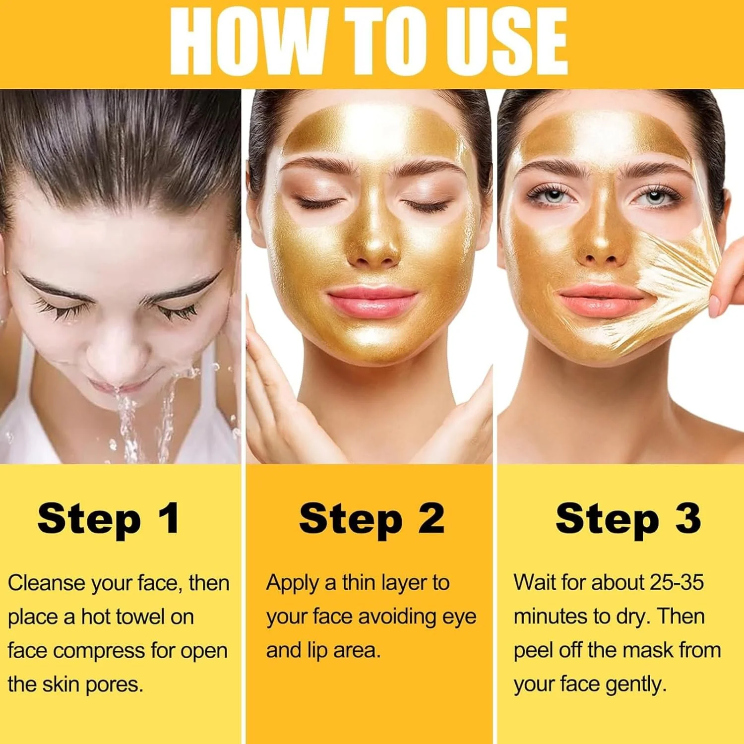 Маска для лица 24k Gold Peel Off, против морщин, омолаживающая, для ухода за кожей и красоты, для женщин, 120 мл, фото №6 Маска для лица 24k Gold Peel Off, против морщин, омолаживающая, для ухода за кожей и красоты, для женщин, 120 мл, фото №6