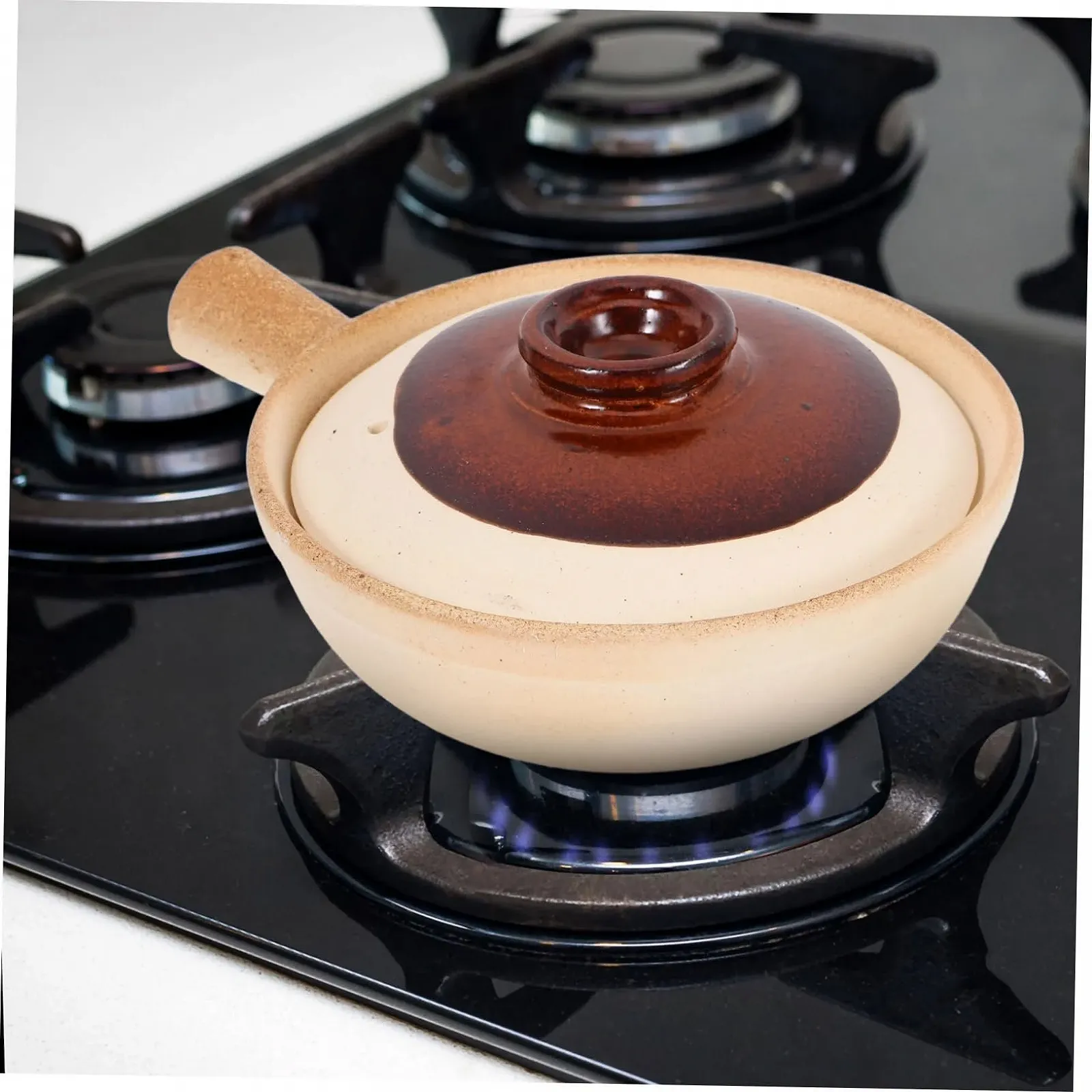 Керамическая кастрюля-казан с крышкой традиционная глиняная для риса, фото №7