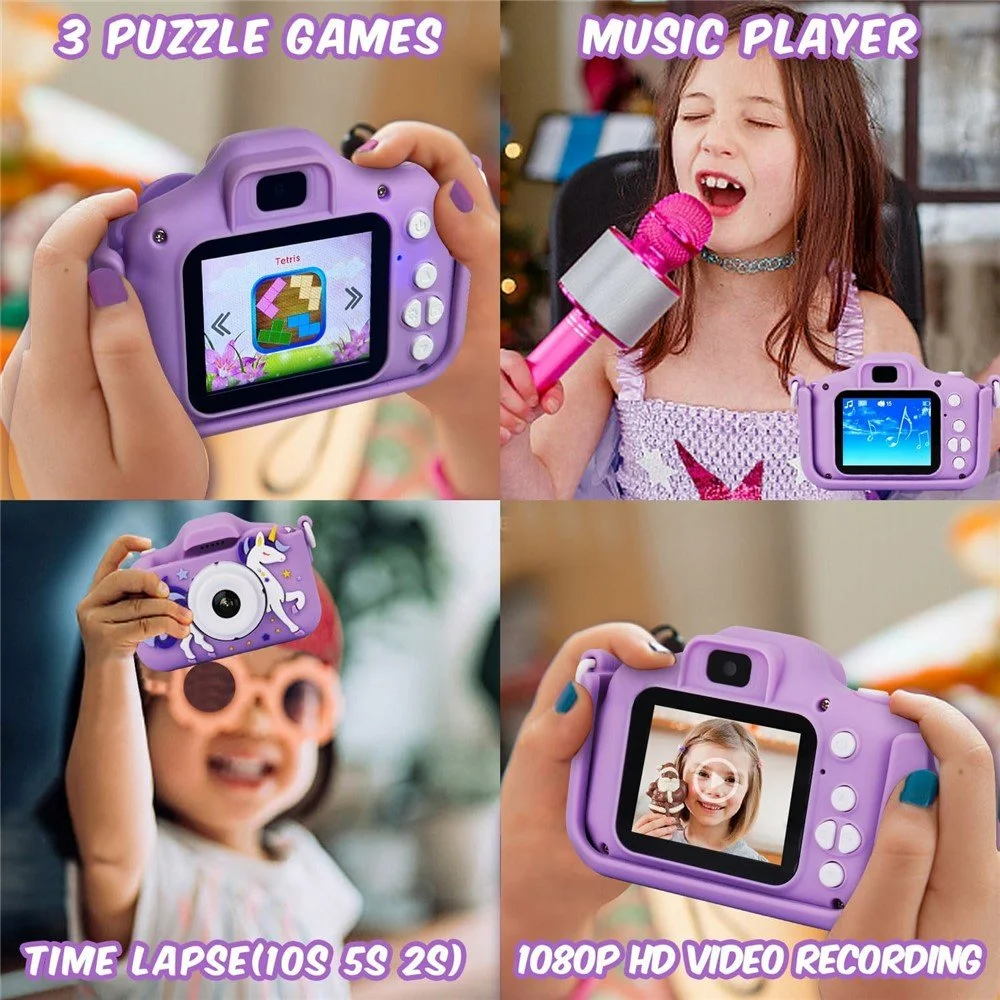 Дитячий фотоапарат Ainiv / 2" / 12 MP / Full HD / Фіолетовий, фото №6