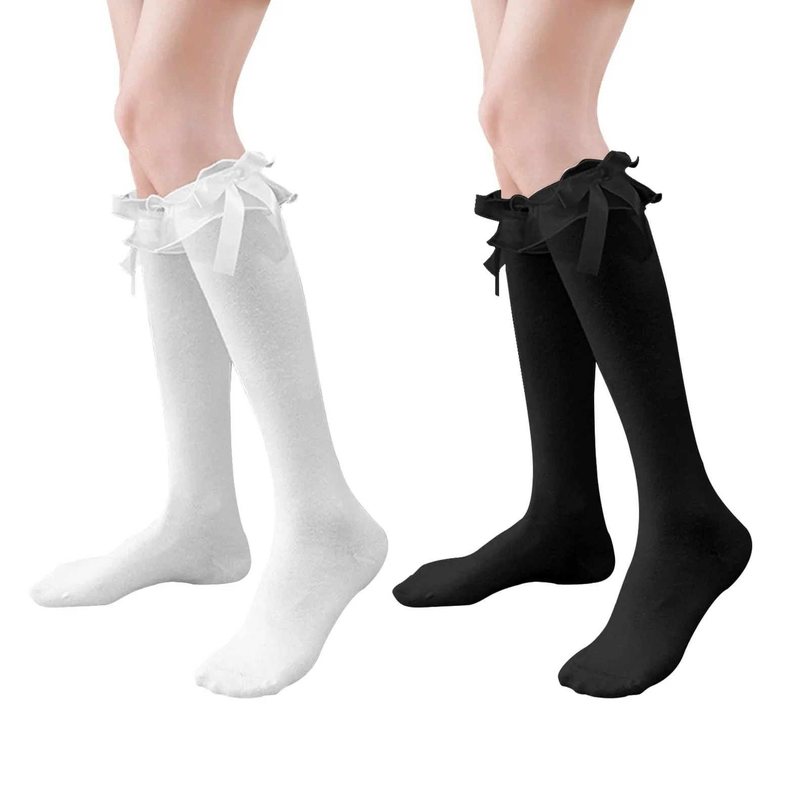Шкарпетки до коліна з рюшами (2 пари), фото №1