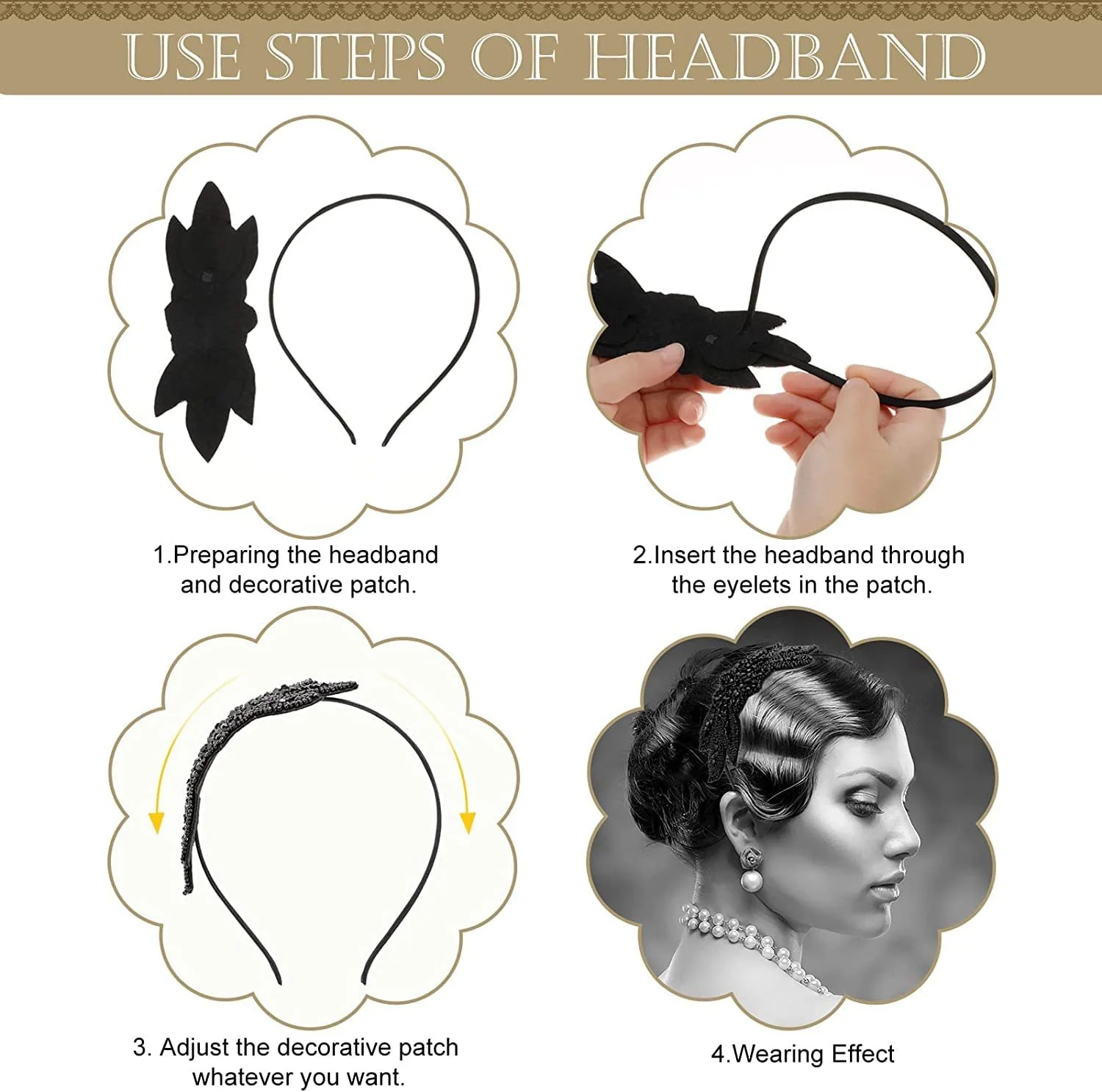 Обруч на голову MWOOT 1920-х років, фото №6