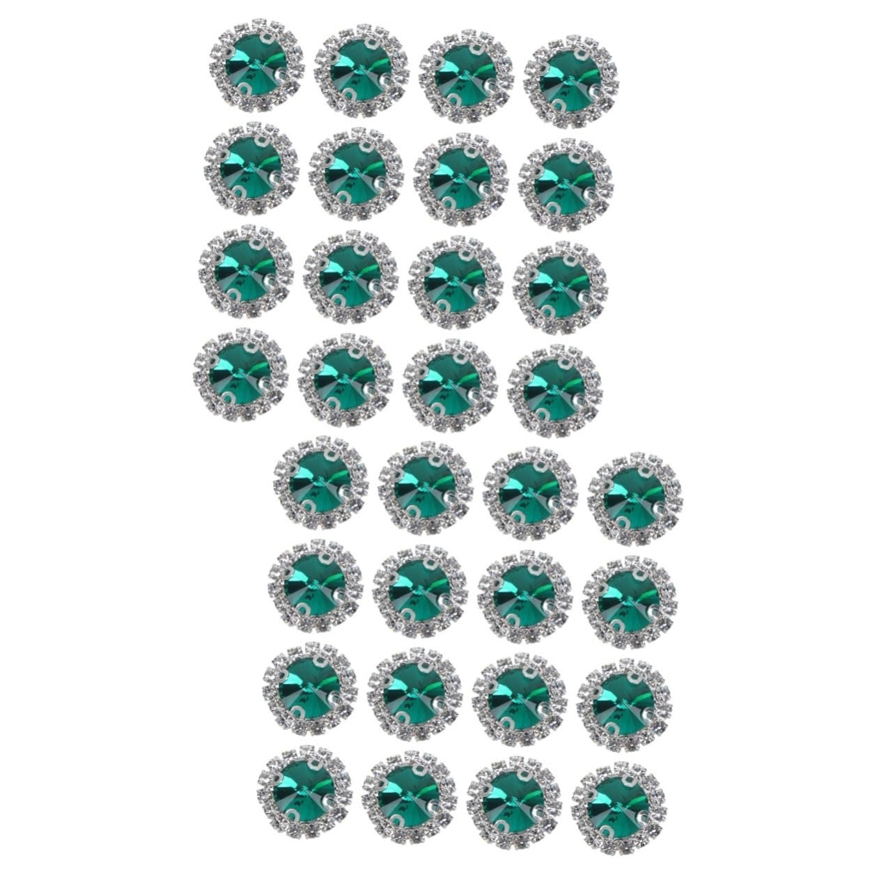 Штучні Діаманти TEHAUX 40 штАкрилові Плоскі Стрази, Зелений Колір, фото №1
