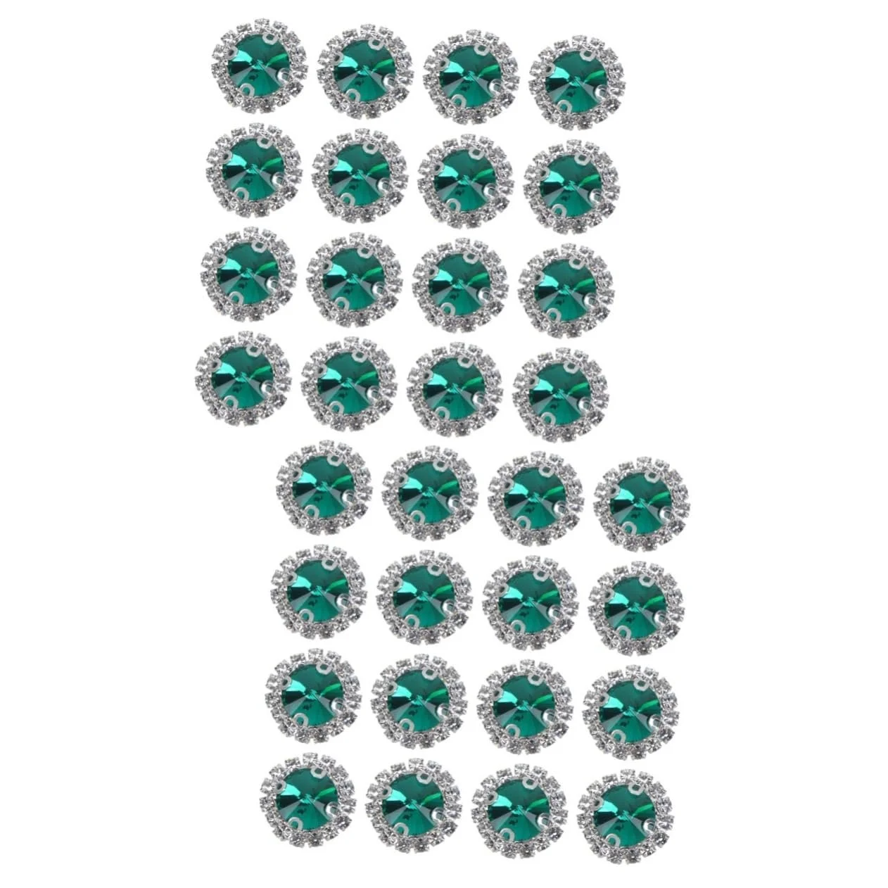 Искусственные Бриллианты TEHAUX 40 штук, Акриловые Плоские Стразы, Зеленый Цвет, фото №1