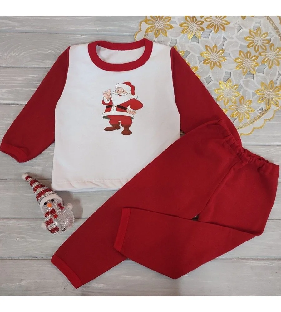 Новогодняя пижама для мальчиков и девочек от 74 до 104 см с начесом, фото №5