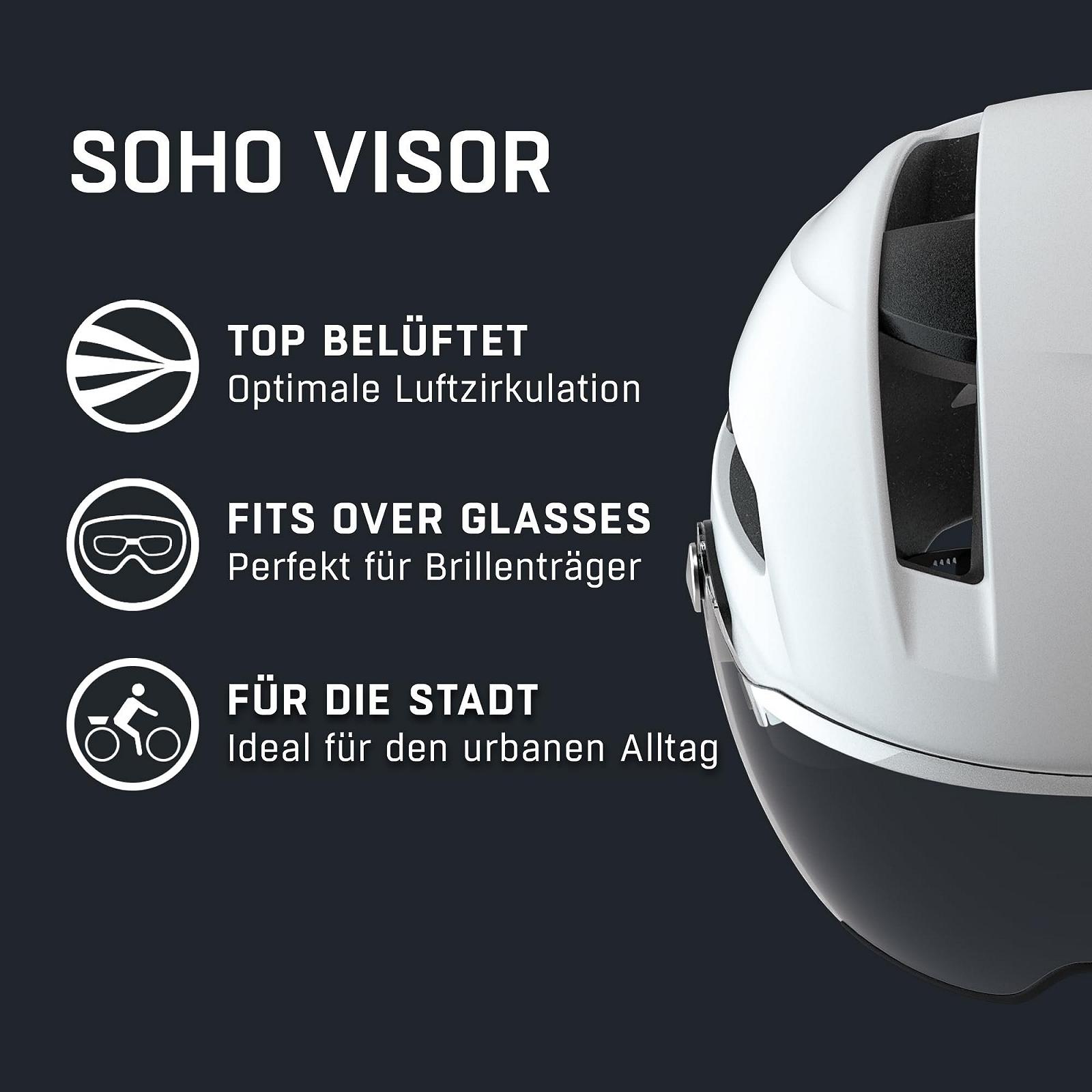 Шолом Alpina Soho Visor з козирком, для велосипеда, характеристики, чорний матовий, фото №2