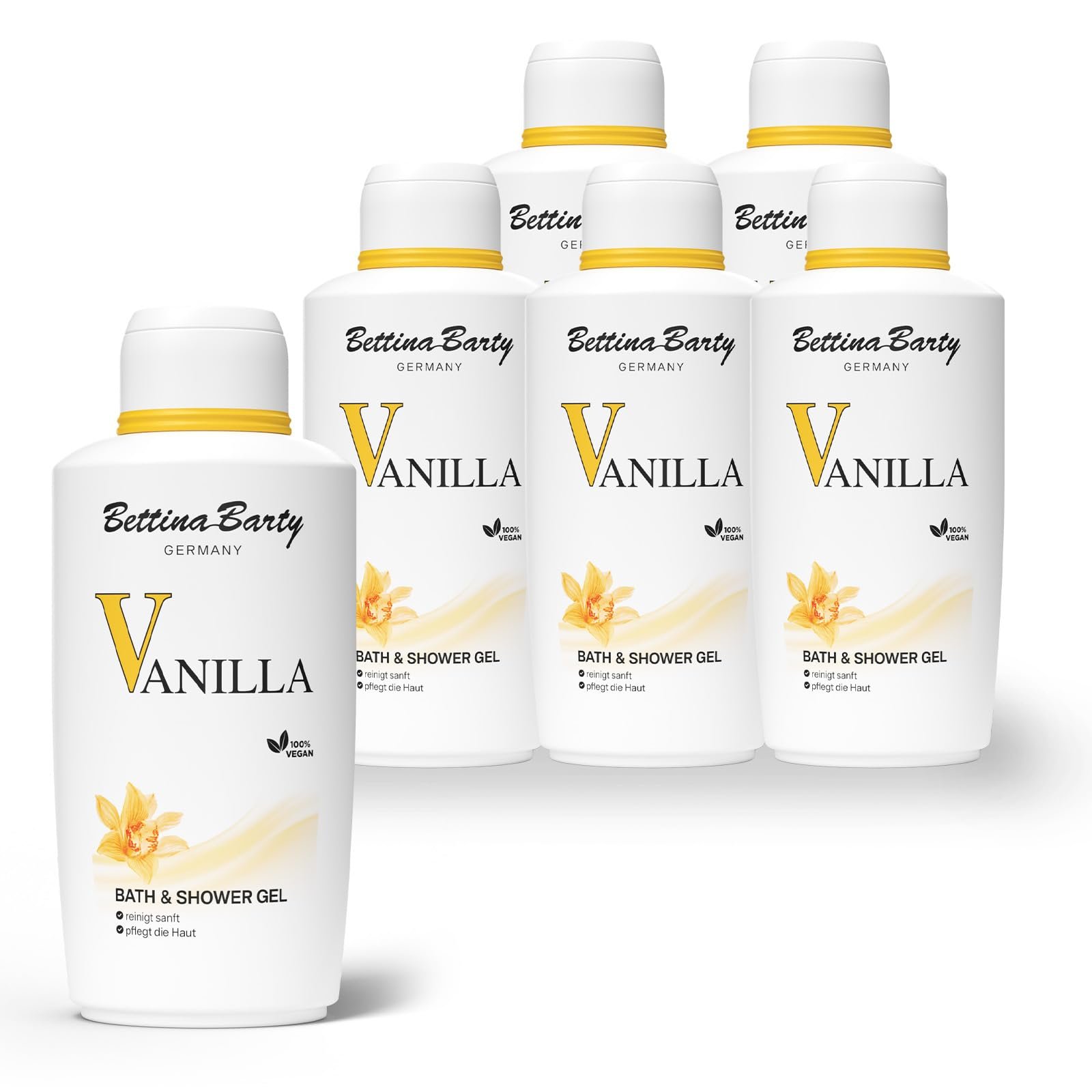 Гель для душу Bettina Barty Vanilla 6 x 500 мл, фото №1