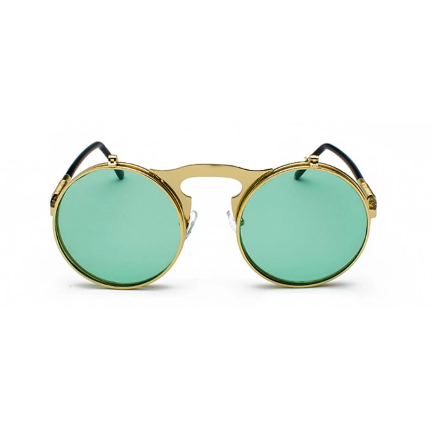 Сонцезахисні окуляри Steampunk qinqilanqi-S Retro Metal для чоловіків і жінок, круглі, фото №2