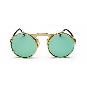 Сонцезахисні окуляри Steampunk qinqilanqi-S Retro Metal для чоловіків і жінок, круглі synthetic.ua - Фото 1