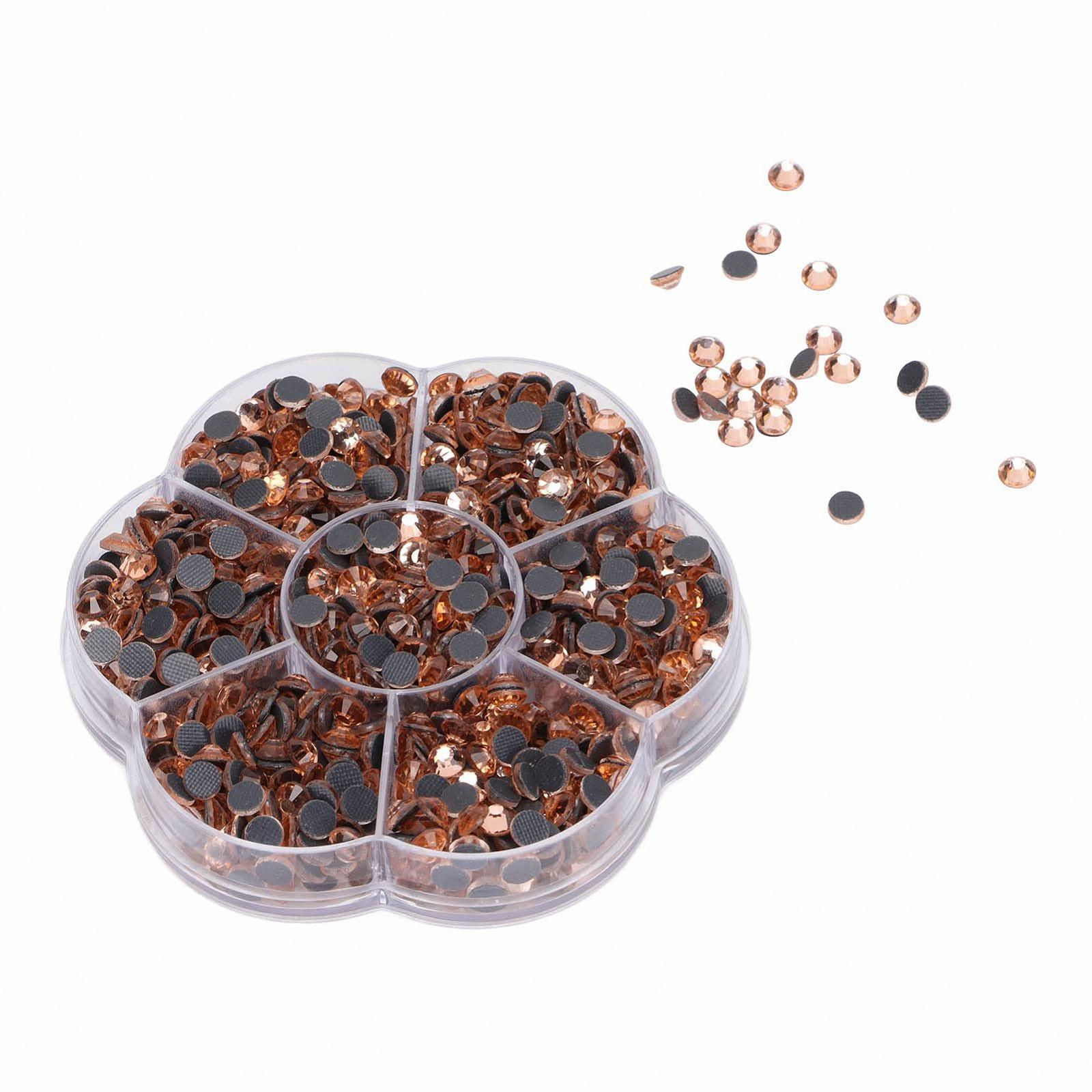 Стрази Emoshayoga для нігтів скляні, 1000 шт, колір шампань, модель JM201, фото №3